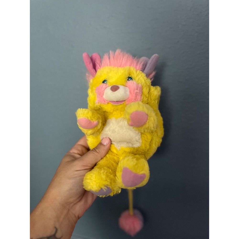 Vintage Popples Yellow Pink Purple Transforming Plush Stuffed Animal Toy 8 inch - Picture 4 of 6